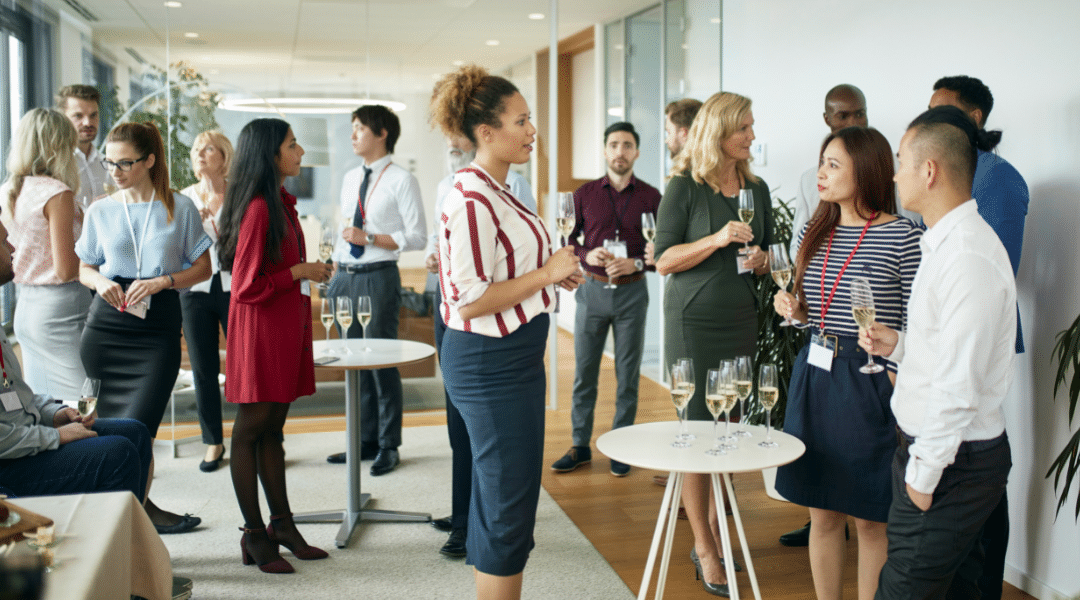 People at a networking event